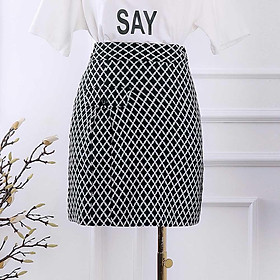 Chân váy kaki nữ, đính cúc cách điệu thân trước, hàng thiết kế cao cấp TK Fashion - CVK306