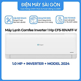 Máy Lạnh Comfee Inverter 1Hp (9.000 BTU) CFS-10VAFF-V - HÀNG CHÍNH HÃNG - Bảo hành 24 tháng - CHỈ GIAO HỒ CHÍ MINH - Kết nối Wifi, Điều khiển bằng giọng nói Smart App - Làm lạnh nhanh 6s - Chế độ tự làm sạch dàn lạnh, kháng khuẩn