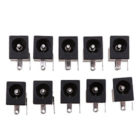 10pcs 5.5x2.1mm DC Power Supply Female 3 pin PCB Mount Socket Connector