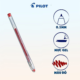 Bút gel Pilot G-1 mực đỏ/BL-G1-5T-R  cao cấp nhập khẩu chính hãng Nhật Bản