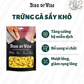 Thức ăn cho mèo Bite Of Wild Cỏ Mèo, Gan Gà, Trứng Gà, Thịt Tươi Sấy Khô Không Chất Bảo Quản