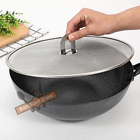 Mua Nắp đậy chảo trống văng dầu mỡ inox 3 cỡ cao cấp