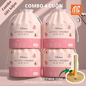 Mua Khăn khô cotton lau mặt đa năng tẩy trang vải không dệt dùng 1 lần Animerry loại tốt