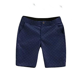 Quần Short Nam kẻ Ca Rô Cao Cấp Thanh Lịch Mặc Mát, Không Nhăn,Co Giãn Cực Êm – Mặc Cả Ngày Không Nóng - Xanh
