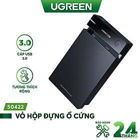 Mua Vỏ hộp đựng ổ cứng SATA 3.5/2.5 inch  dài 50cm  hỗ trợ 10TB  USB 3.0 UGREEN US222 50422 - Hàng chính hãng