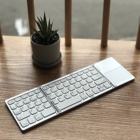 Bàn Phím Mini Keyboard Gập Gọn Bluetooth Kèm Touchpad