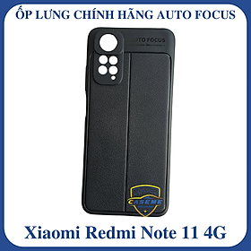 Ốp lưng cho Xiaomi Redmi Note 11 4G silicon giả da, chống sốc Auto Focus - Hàng Chính Hãng