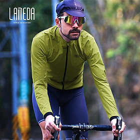LAMEDA áo gió mùa xuân và mùa thu nam và nữ chống gió đi xe đạp quần áo xe đạp đường núi xe đạp dài tay áo khoác Color: Haze blue Size: XXL