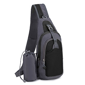 Túi đeo chéo vai, dung tích lớn 7L, chống thấm nước, chống mài mòn-Màu đen