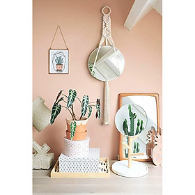 Mua Gương trang trí treo dây macrame handmade Gương phôi Bỉ D30cm m01