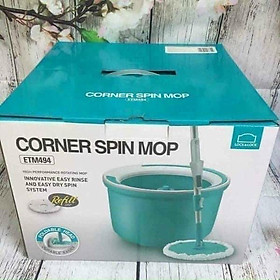 Mua Bộ cây lau nhà xoay tay ETM494 - Ф 330*235mm  2 bông lau  màu xanh biển