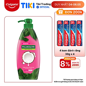 Dầu gội xả 2in1 Palmolive thiên nhiên 600ml  - Sữa dừa