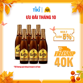 Lốc 6 Chai Bia Leffe Blonde Leffe Vàng 330ml Chai