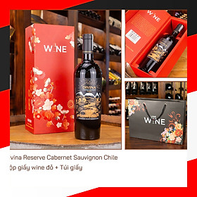 Hộp wine đỏ 1 chai Divina Reserve Cabeernet Chile