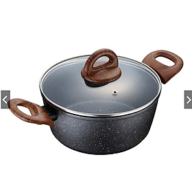 Mua Nồi nhôm chống dính  20cm 2 tay cầm  nắp thủy tinh - LBU1202