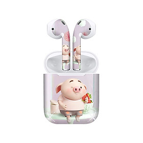 Mua Miếng dán skin chống bẩn cho tai nghe AirPods in hình Heo con dễ thương - HEO2k19 - 040 (bản không dây 1 và 2)