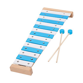 15 Note Xylophone Musical Toy Montessori Toy Wooden Base Aluminum Bars Xylophone for Kids Professional for Kids Birthday Gift
