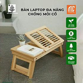 Mua 22311 | Bàn laptop đa năng gấp gọn chống mỏi cổ  điều chỉnh độ nghiêng laptop  gỗ tự nhiên nhẵn mịn  có lỗ thoát nhiệt  2 ngăn để tài liệu