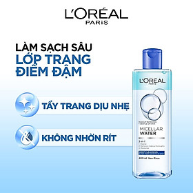 Nước Tẩy Trang L'Oreal 3 In 1 Micellar Làm Sạch Sâu (400ml)