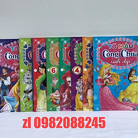 COMBO 10 cuốn Tập/vở tô màu công chúa xinh đẹp cho bé