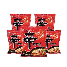 Hình ảnh Combo 5 Gói Mì Shin Cay Hàn Quốc Nong Shim (Gói 120 Gr)