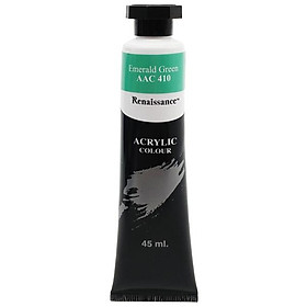 Tuýp Màu Acrylic 45 ml - Renaissance #410 - Emerald Green