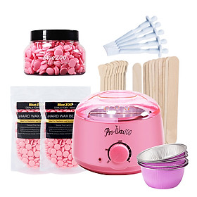 Bộ Wax Lông 7 Trong 1 Gồm Hạt Sáp Wax Lông Máy Đun Que Tẩy Lông Blue Zoo