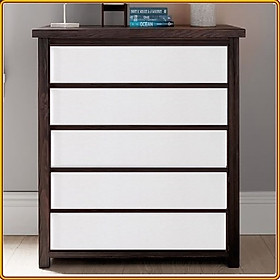Mua Tủ 5 ngăn kéo Tundo kiểu đứng màu nâu phối trắng 80 x 40 x 120 cm