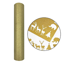 Silver Gold Glitter HTV Vinyl Roll - 30x50cm 30x100cm Glitter Heat Transfer Vinyl Film for  and Silhouette Cameo