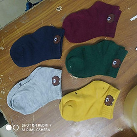 Set 5 đôi tất gấu trẻ em có túi