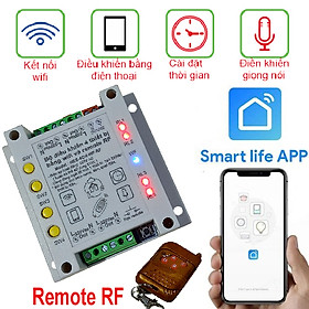 Mua BỘ ĐIỀU KHIỂN WIFI 4 THIẾT BỊ WIFI 4CH Smart life APP Có Remote RF