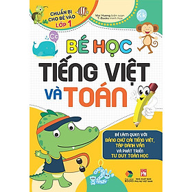 Hình ảnh Bé học tiếng việt và Toán , ( Chuẩn bị cho bé vào lớp 1 )Bé làm quen với bảng chữ cái Tiếng Việt, Tập đánh vần và phát triển tư duy Toán Học 