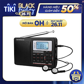 Radio kĩ thuật số Retekess MW / FM / SW Radio âm thanh nổi 9KHz Pocket World Band Điều chỉnh kỹ thuật số Radio Mini DSP