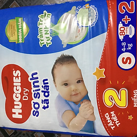 Sỉ- Tã dán Huggies S80 - Tặng thêm 2 miếng - Tràm trà tự nhiên ngừa hăm