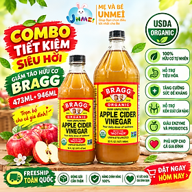 Giấm táo hữu cơ Bragg - Organic Apple Cider Vinegar