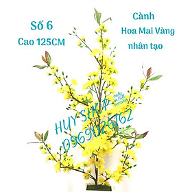Mua HOA TRANG TRÍ NGÀY TẾT - CÀNH HOA MAI VÀNG NHÂN TẠO 125CM