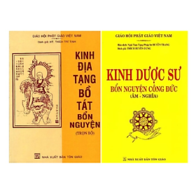 Kinh Địa Tạng Bồ Tát Bổn Nguyện + Kinh dược sư bổn nguyên công đức (âm - nghĩa) (bìa mềm)