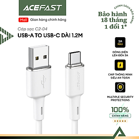 Cáp sạc Acefast cổng USB-A to USB-C 1.2m - C2-04 Hàng chính hãng Acefast
