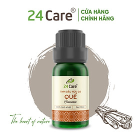 Tinh Dầu Vỏ Quế Nguyên Chất 24Care - Tinh Dầu Xông Thơm Phòng, Thư Giãn, Khử Mùi - Tinh dầu Sả Chanh/ Bạc Hà/ Cam Ngọt/ Oải hương/ Ngọc Lan Tây/ Tràm Trà/ Bưởi Ngọt