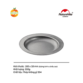 Bộ cốc, đĩa, dụng cụ ăn dã ngoại bằng thép Naturehike NH21SJ001 [Hàng chính hãng