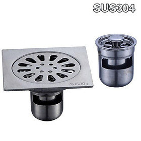 Mua Thoát sàn ngăn mùi (dạng phễu nước) Inox SUS304 (10x10cm) - Hàng Cao cấp ITALIA
