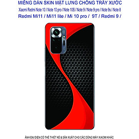 Miếng Dán Skin 3D dành cho Xiaomi Redmi note 10 / note 10pro / note 10s/ note 9/ note 9pro/ note 8/ mi 11/ mi 11lite/ mi 10pro/ 9