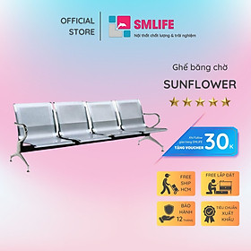 Ghế băng chờ sắt xi 4 chỗ ngồi SMLIFE Sunflower