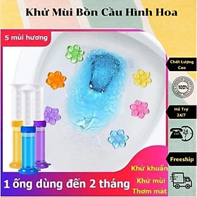Combo 4 gel thơm làm sạch khử mùi vệ sinh Diệt khuẩn khử trùng bồn cầu hình bông hoa