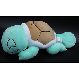 Gấu bông/ Thú Nhồi Bông Pokemon squirtle - Rùa Kini Nằm Ngủ 34 cm (Tặng kèm móc khóa da bò thật màu ngẫu nhiên) LZ00168