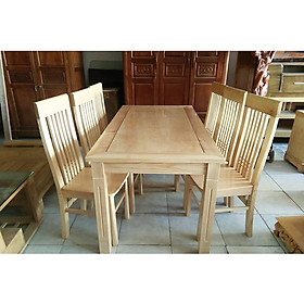 Mua Bộ bàn ghế ăn gỗ sồi 6 ghế mặt liền