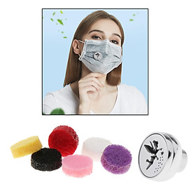 Mask Vent Magnet Clip Air Freshener Essential Oil Diffuser Steel Locket + 6Pads