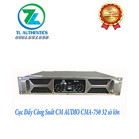 Cục đẩy công suất 2 kênh CMAUDIO Model CMA-750 32 sò lớn,hàng chính hãng nhập khẩu 2024,Tặng Jac canon