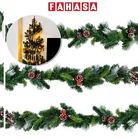 Dây Trang Trí Noel 3 Loại Lá Phun Sơn 270 cm - Chaang Chiia LP-G-GLA