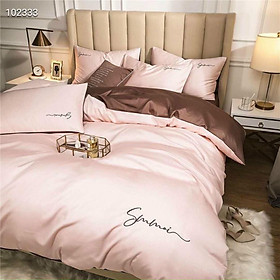 Mua Set 5 Món Chăn Trần Bông Ga Gối Tencel 40s SUMOI - Hồng Nhạt